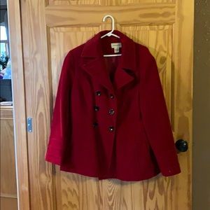 Beautiful red Pea coat!